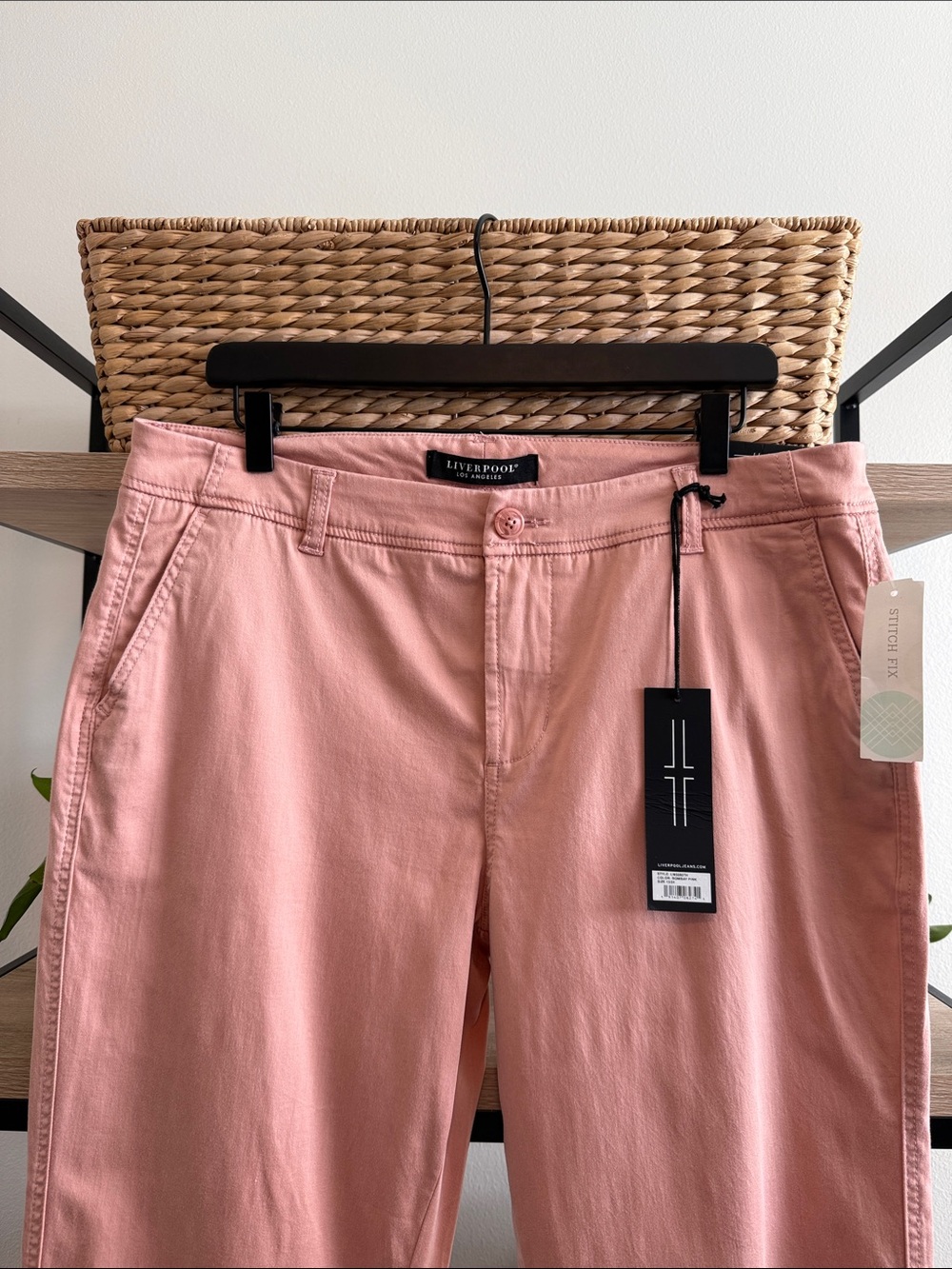 NWT Liverpool High-Rise Ryder Straight Leg Bombay Pink Trouser Pants, 12/ 31 - Picture 2 of 9